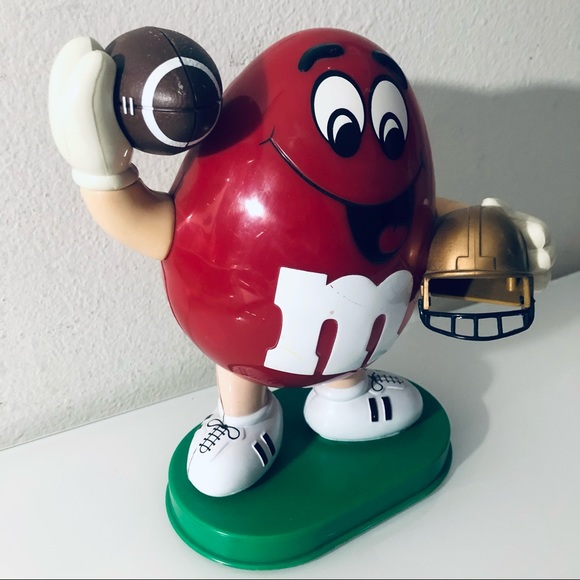 VINTAGE M & M RED FOOTBALL CANDY DISPENSER - Picture 3 of 5